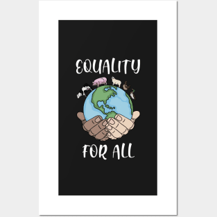 Equality for all (white font) Posters and Art